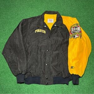 Vintage 90s Pittsburgh Pirates All Star Game Dug Out RARE Starter Med Jacket